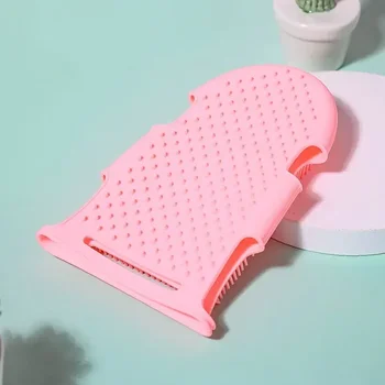 Dog Cat Bath Glove Deshedding Massage Brush Effective Cleaning Back Animal Fur Hair Removal Soft Safety Silicone Pet Accessories 6