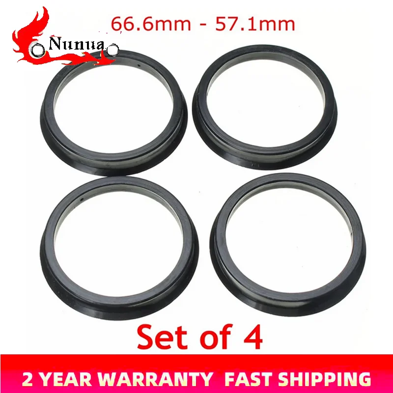 

8 or 4pcs Hub Centric Rings Car Wheel Bore Center Collar 66.6-57.1mm For AUDI Tire Accessories