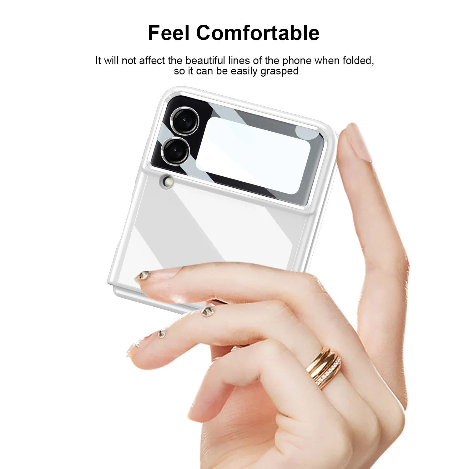 Z Flip 3 Case For Samsung Galaxy Z Flip 3 Flip3 ZFlip3 5G SM-F711B Protect Cases Funads ZFilp 3 Bumper Phone Back Cover Shell