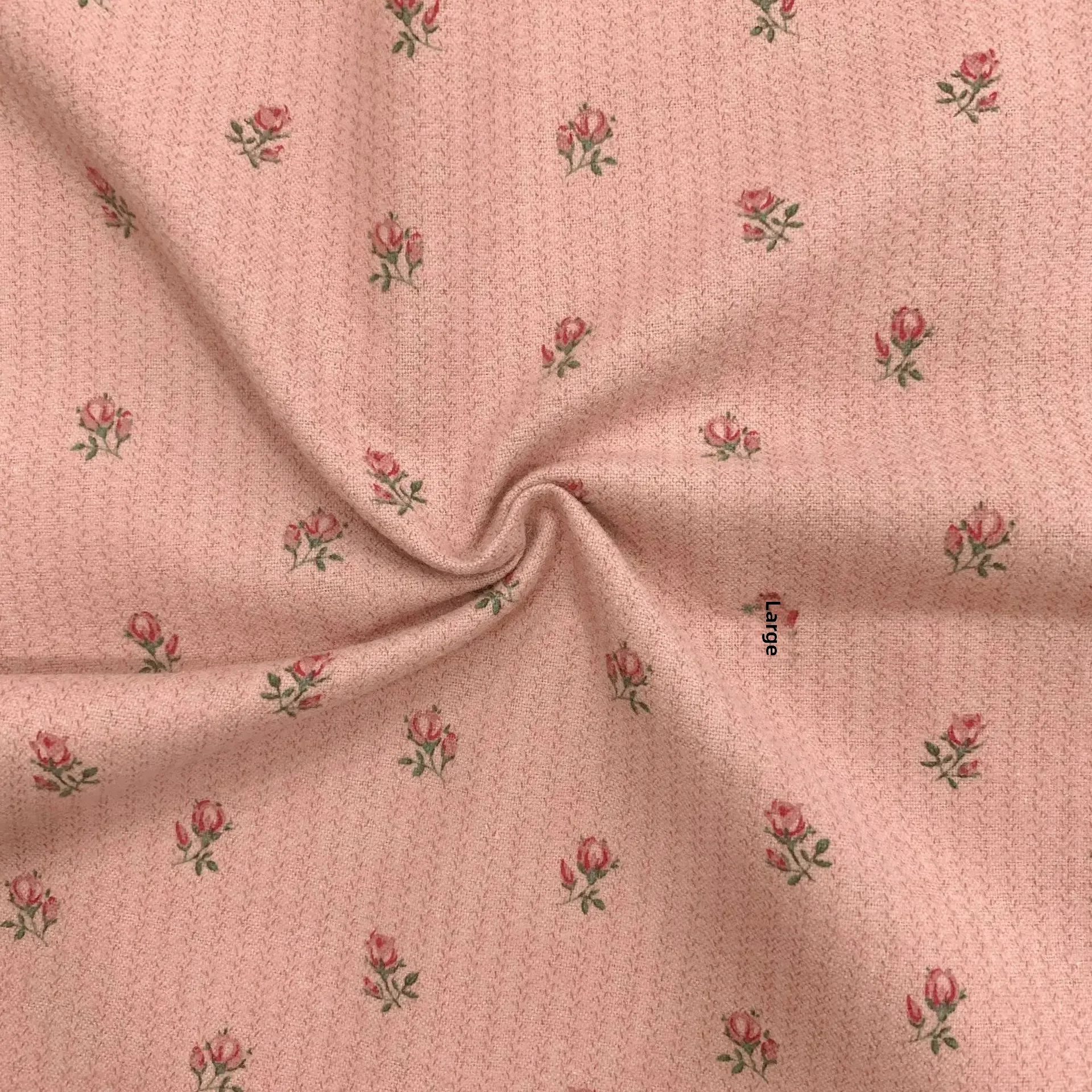 Pure Cotton Flannel Small Floral Print Fabric Brushed Cotton Flocking Floral Pattern Autumn Winter Pillowcase Material