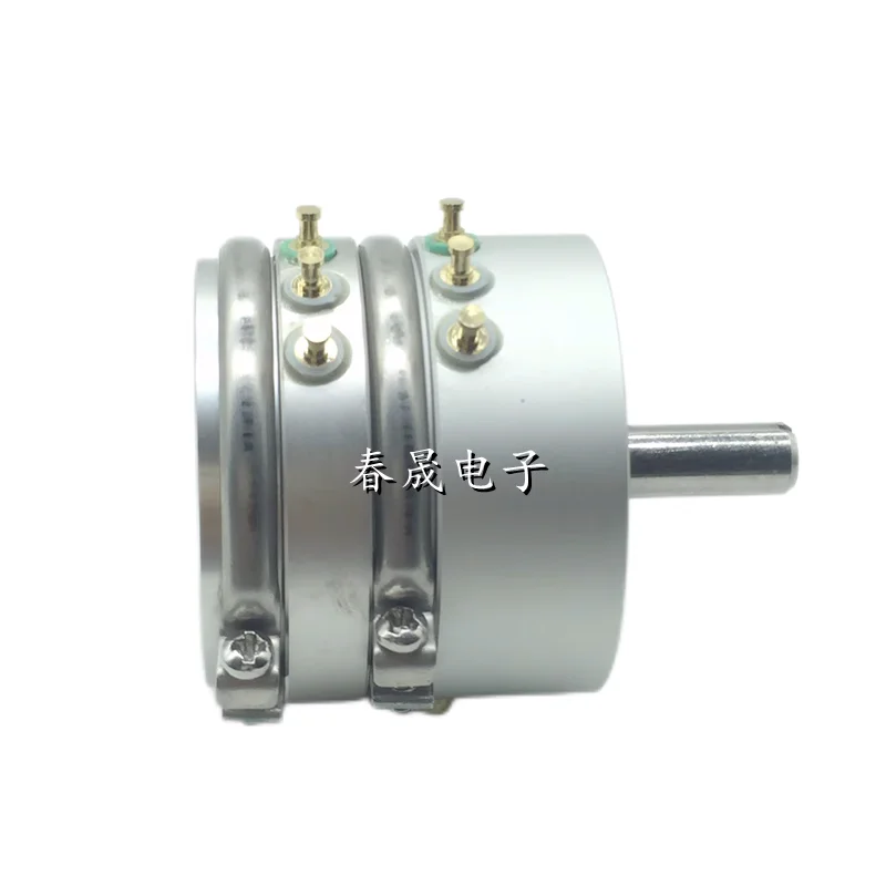 Double-layer conductive plastic potentiometer 2WDD35D4 1K 2K 5K 10K 2W 360-degree infinite rotation in a single lap 1pcs