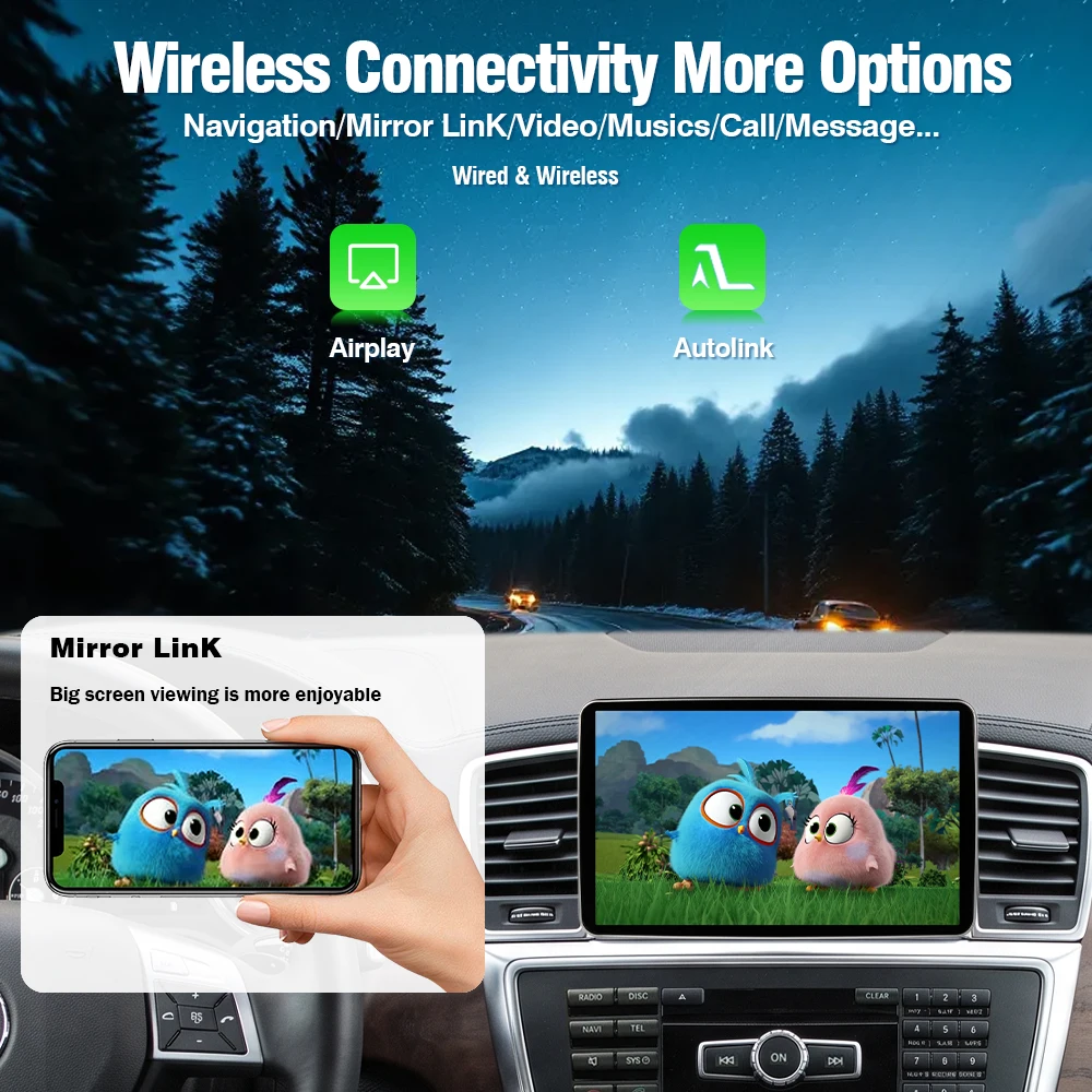 AUTOTOP Pantalla táctil multimedia para coche de 8.4 pulgadas, conserva el estilo original de fábrica, para Mercedes-Benz GL-CLASS X166/ ML-CLASS W166 2011-2015, sistema NTG4.5, radio Linux estéreo, CarPlay inalámbrico, Android Auto, navegación GPS, pantalla de tablero con velocidad y RPM en tiempo real. 4