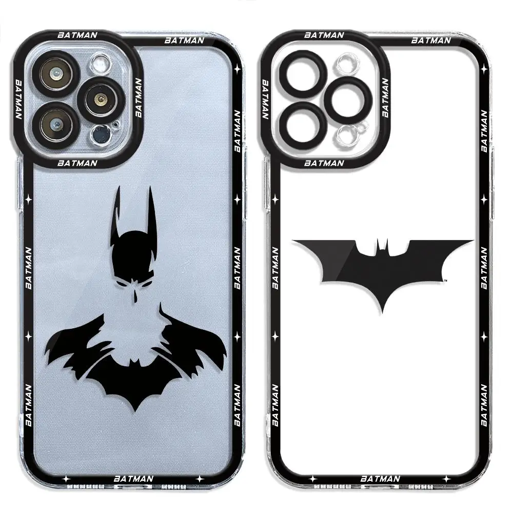 Matte Shockproof Armor Phone Case with Batman Logo Design