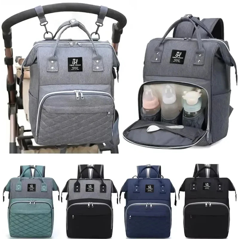 Spacious Baby Diaper Bag with Changing Mat and Stroller Attachment