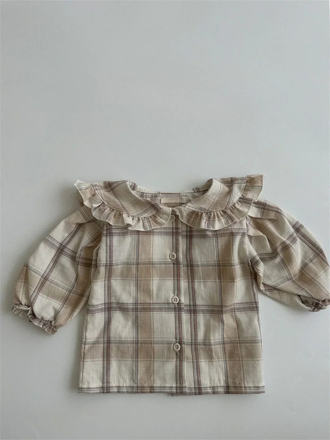 Kids Shirts Spring Infant Baby Girls Shirt Muslin Cotton Full Sleeve Toddler Girls White Shirts Floral Kids Tops