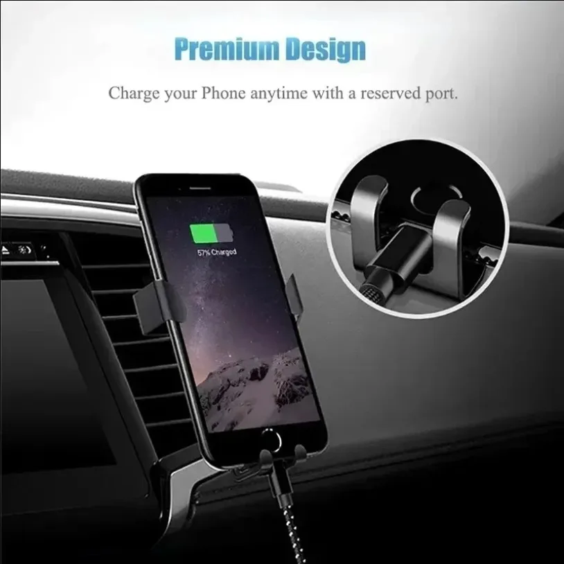Car Mount Gravity Mobile Phone Bracket Car Phone Holder Stand for Automotive Products 1PCS Y-shaped Air Outlet Gravity GPS Stand