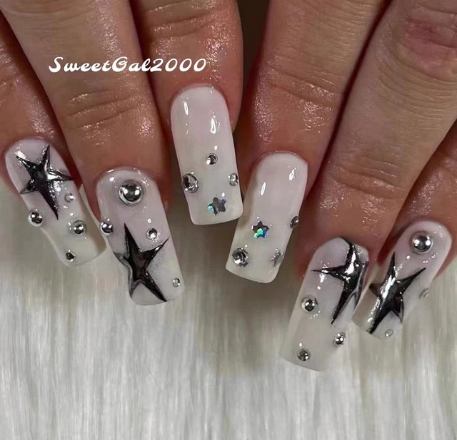 41 Style Free Shipping Long Coffin Nails High-End Star Hello Kitty  Hand-Painted Nail Sticker Customizable Size Party False Nails - AliExpress