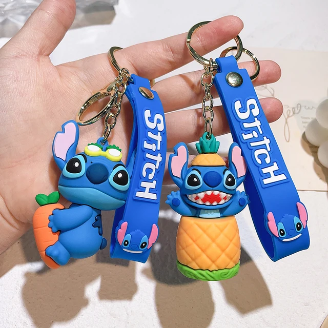 Porte-clés Disney Stitch à motif de dessin animé Lilo & Stitch, accessoire  de mode pour Couple, ornement, pendentif de voiture, cadeau - AliExpress