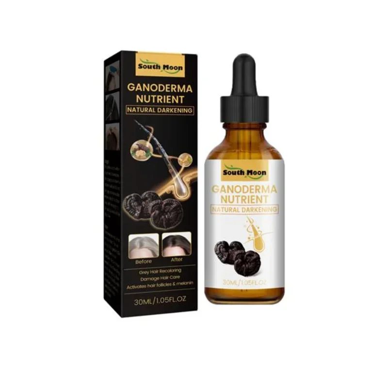 Hair Care Gray White Hair Treatment Serum Liquid White To Black Scalp Dry Damaged Beard Essential Oils Repair Nourish Product Hair Treatment Oil Scalp Treatment
