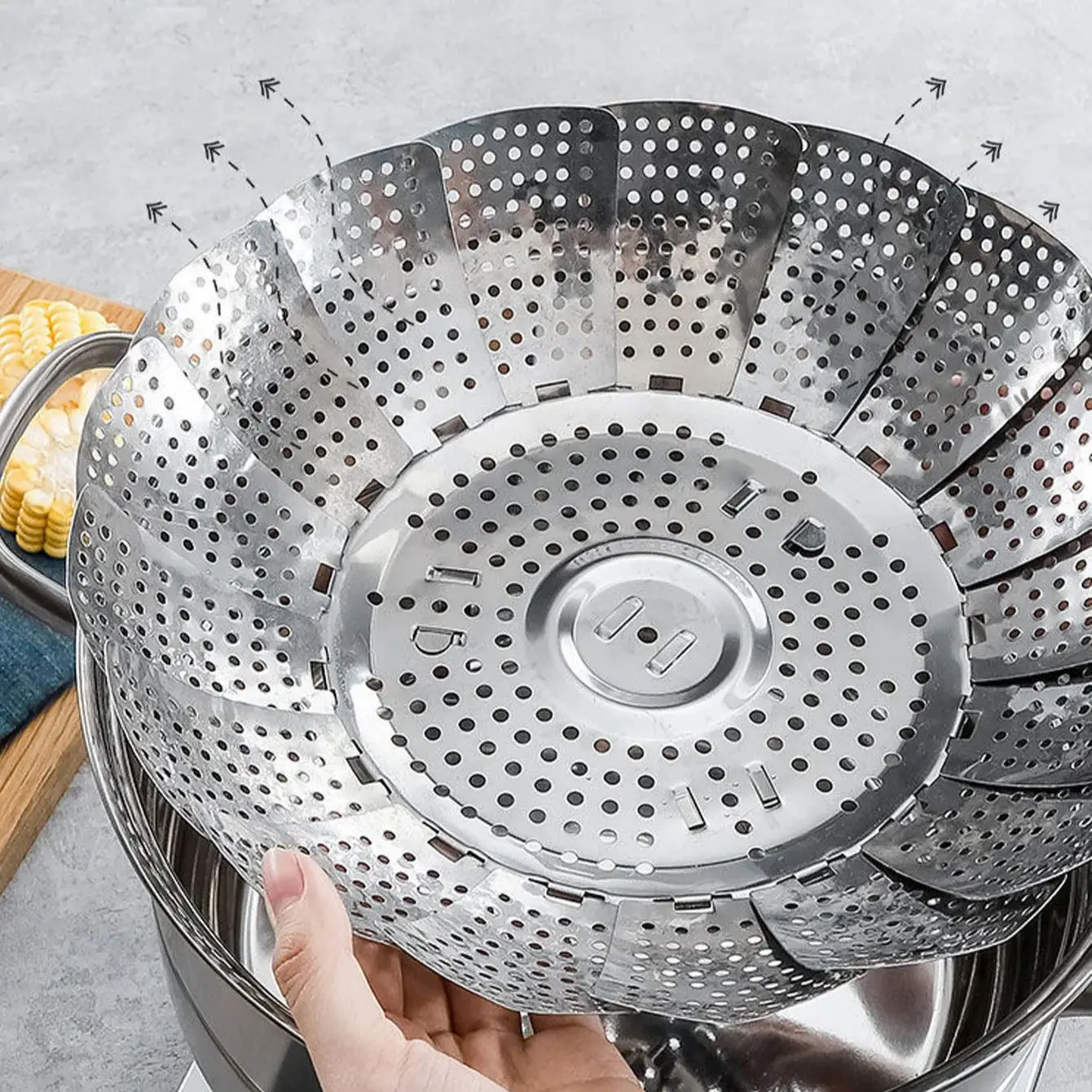 Stainless steel household steamer