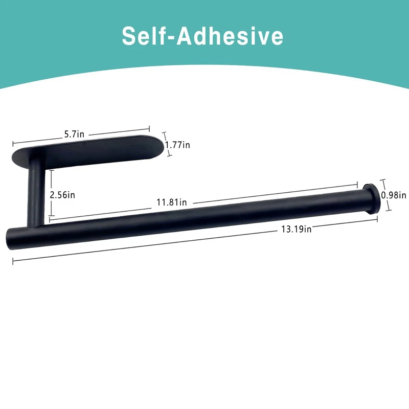 Kitchen Paper Towel Holder Adhesive Tissue Hanger Toilet Roll Dispenser...
