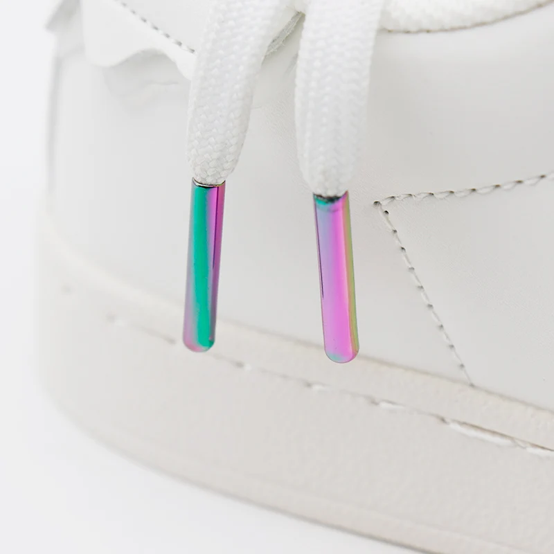 Weiou Lace 22*3.8MM Classcial Tape Laser Metal Aglets Private Logo Customized Shoelace Tips Shoe Accessory 100Pcs/lot Wholesale