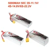 Max 100C GAONENG 11.1V/14.8V/22.2V 5000mAh 50C 3S1P/4S1P/6S1P Lipo Battery With XT60 Plug For FPV Drone RC Helicopter Car Boat 1