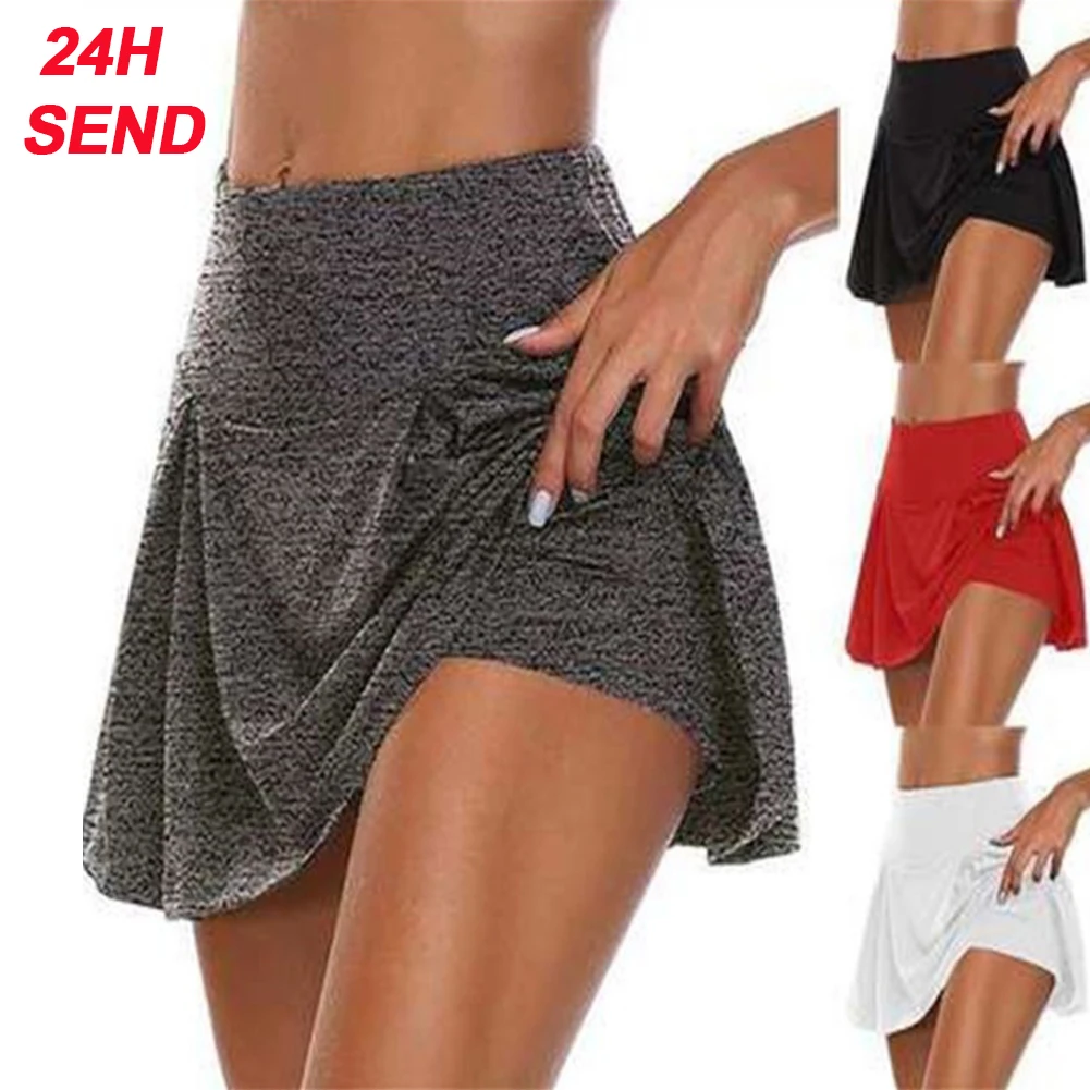 High Waist Women's Yoga Shorts Quick Drying Sports Tennis Dance Fitness Running Cycling Gym Short Skirt