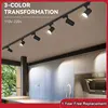 3 Color Change Set LED Track Lamp 110v 220v Track Light Spot Lighting Fixture COB 12/20/30W Spotlight For Store kitchen Indoor 1