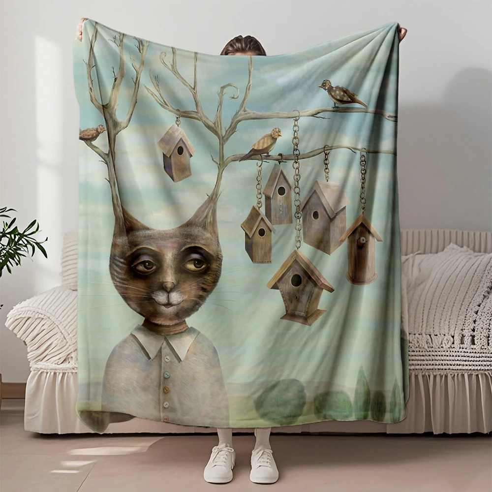 Spring/autumn European Classical Flannel Blanket Bees Reversible Blanket Coverlet Ultra-soft Touch Blankets For Newborns