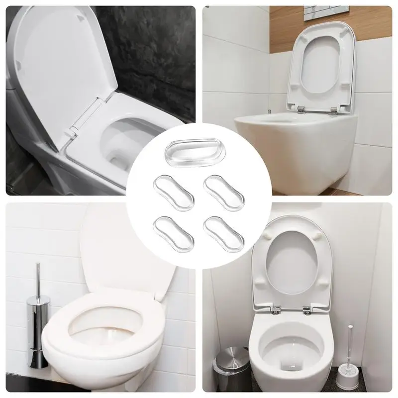 Durable Silicone Toilet Seat Bumper Toilet Seat Sticking er Attachment Shockproof Lid Pads Accessories