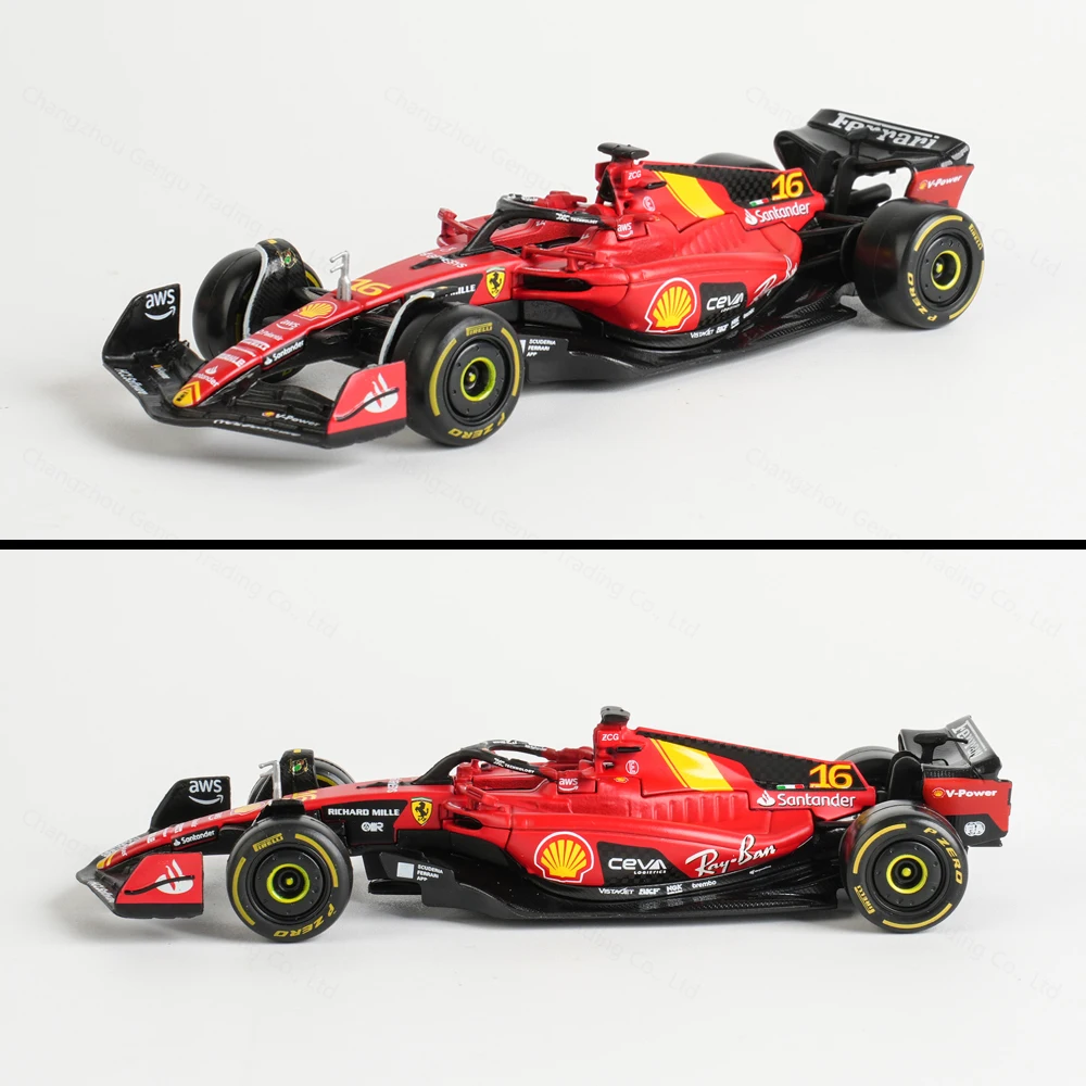 Bburago 1:43 2023 Ferrari SF23 Monza F1 Formula Racing Car Static Simulation Diecast Alloy Model Car 5