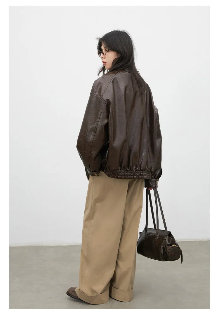 CHIC VEN New Women Pants Solid Loose Casual Retro Elastic Waist Drawstring Pleated Female Texture Trousers Spring Autumn 2026