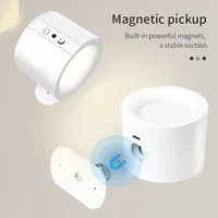 LED Magnetic Wall Light Up and Down Style Black White Rotatable Sleep Guard Bedroom Bedside Lamp Living Room Night Lighting 4