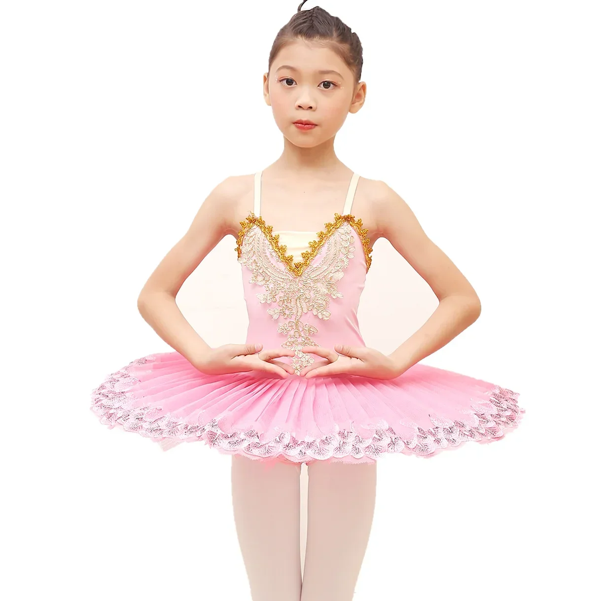 Professional Ballet Tutu Skirt For Girls White Swan Lake Costumes For Children Pancake Girls Dancewear