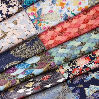 Japanese Kimono Print Cotton Fabric – 50x145cm 1