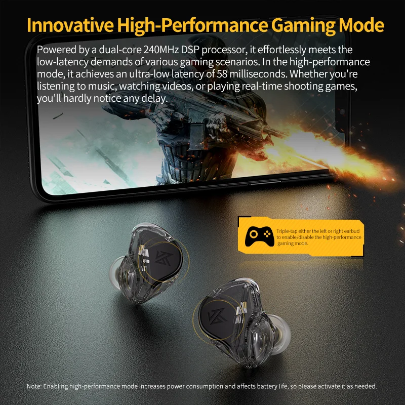KZ VXS Pro TWS Earphones 5.3 Bluetooth-compatible Hybrid HiFi Wireless Game Earbuds Touch Control Noise Cancelling Sport Headset wireless earphones wireless earbuds bluetooth earphones wireless bluetooth earphones wireless bluetooth headphones wireless headset