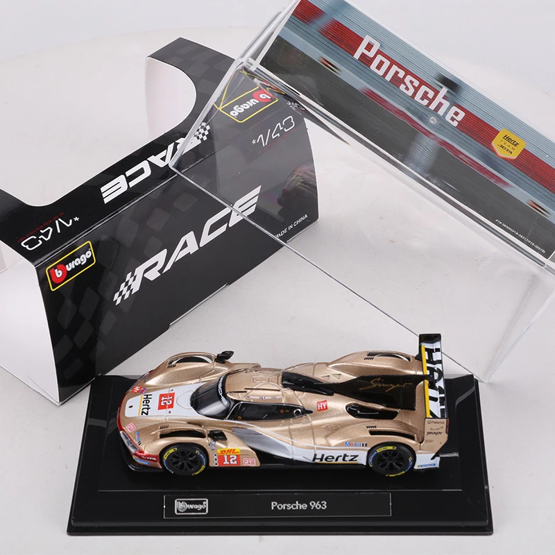 Burago Die-Cast Porsche 963 Le Mans Race Car Replica (1:43 Scale)