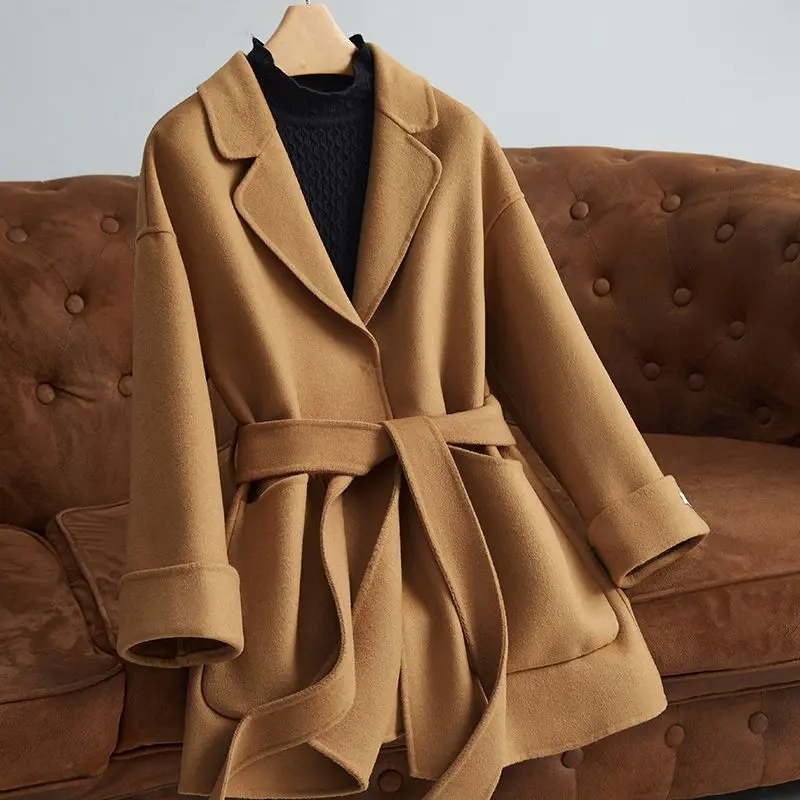 Temperament Suit Collar Double-Sided Wool Jacket