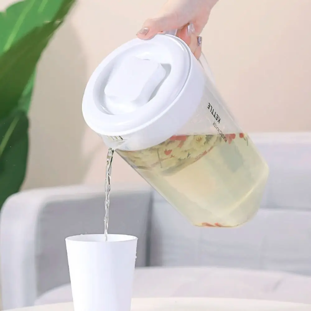 Cold Water Jug 1.3/2.2/3L Cold Water Kettle Household Heat Resistant Large Capacity Pitcher Plastic Fall-resistant Juice Jug Refrigerator