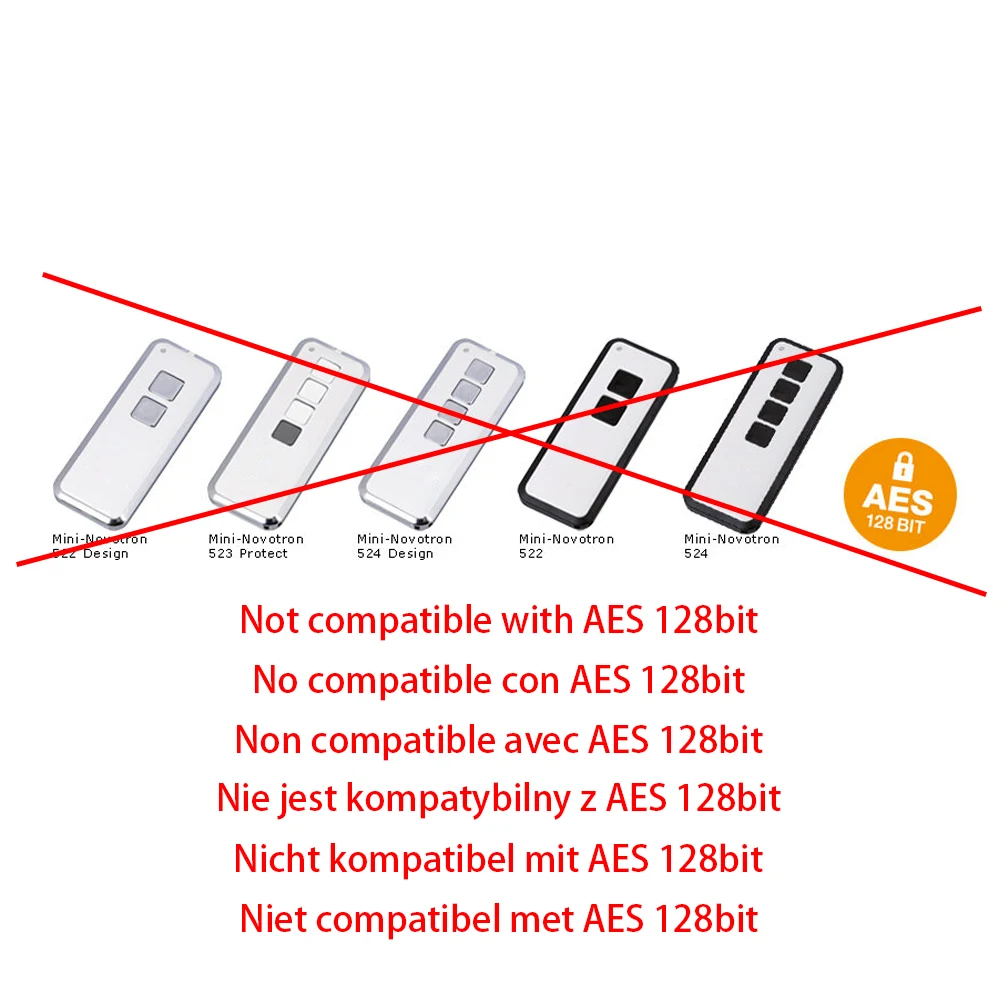 1-20pcs Novoferm Mini Novotron 522 Garage Door Opener Remote Control 433.92mhz 2 Buttons Rolling Code Tormatic Transmitter 433 2