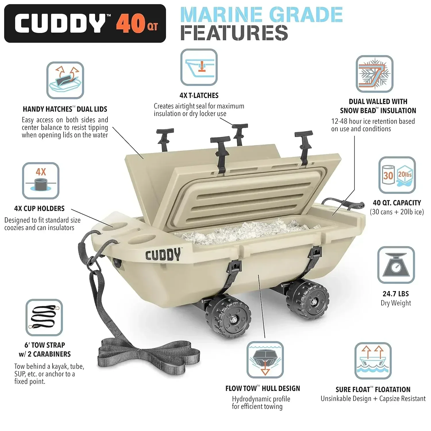 Crawler Cooler with Wheels 6