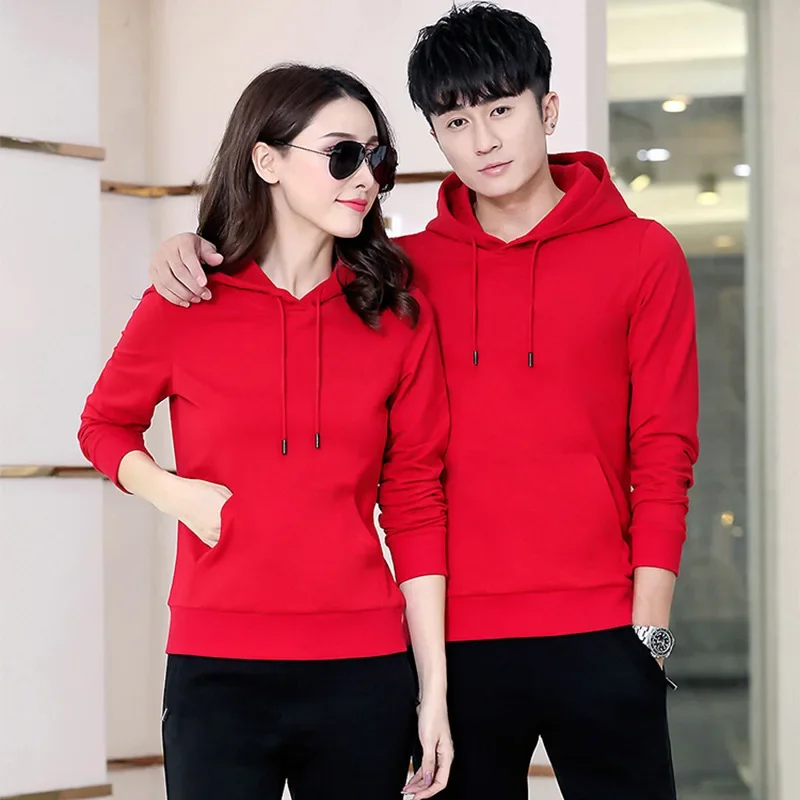 Spring Autumn Couple Style Men's Women's Casual Sports Fashion Hooded Pocket Simple Sweatshirt 8012 Complete Training Set