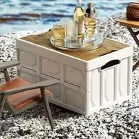 1 Outdoor Camping Storage Box With Handle 15L Foldable Storage Box Portable Camping And Picnic Storage Box Car Luggage 2