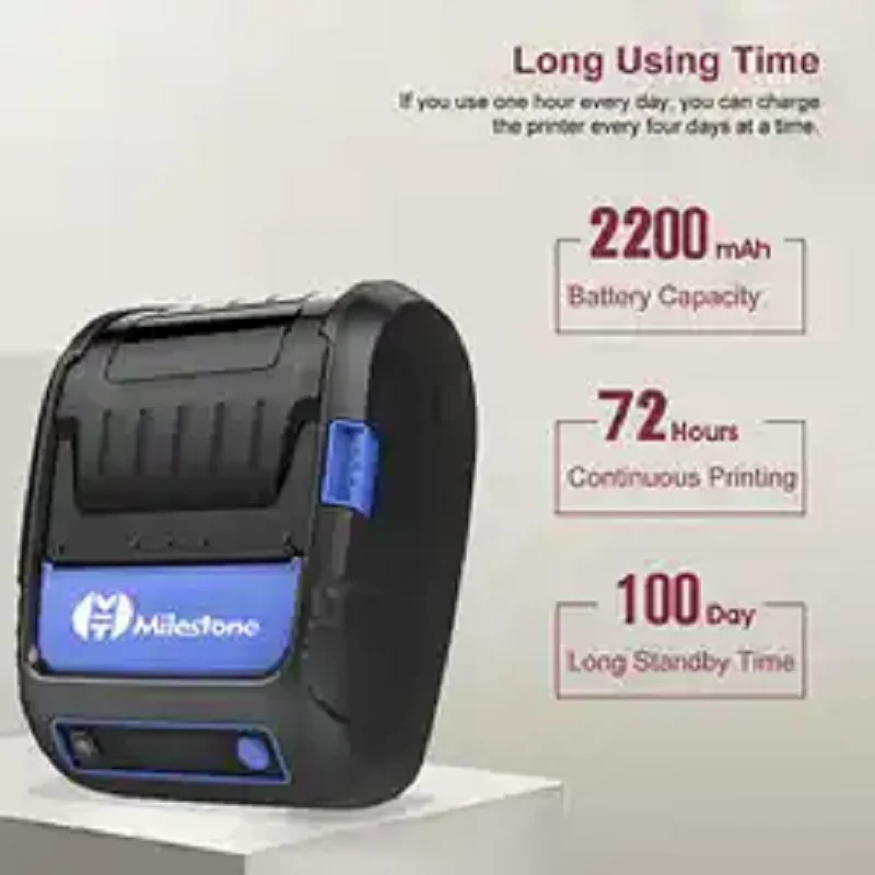 Milestone Bue Tooth 80 mm Usb Thermal Receipt Printer Mini Price Tag Barcode Sticker Printer Receipt Printing Machine Mht-p29l - Imagem 5