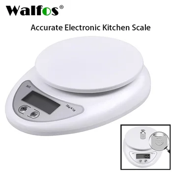 WALFOS 1pc 5kg LED Bilancia digitale portatile Bilancia alimentare Misurazione del peso Bilancia elettronica da cucina Piccola bilancia per la cottura 1