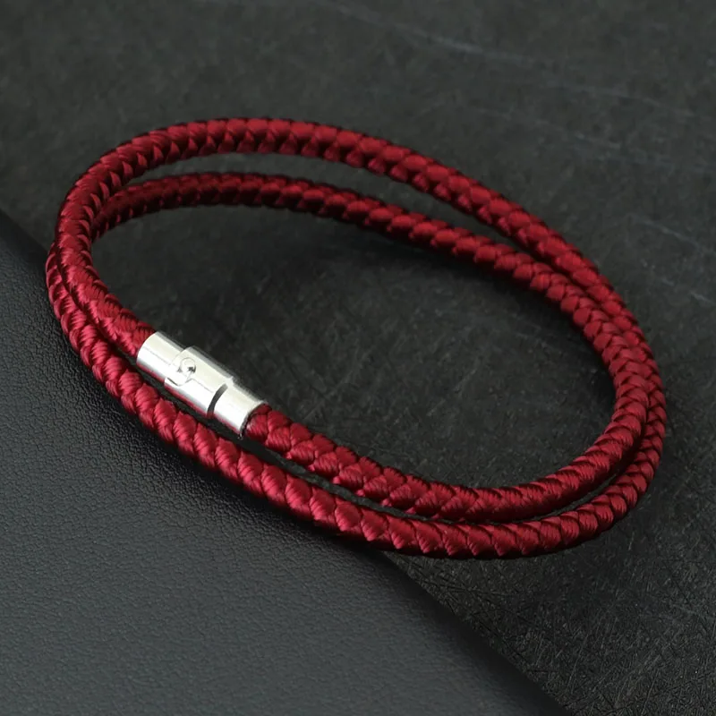 Magnetic Rope Bracelet for Men and Women with Double Safety Buckle