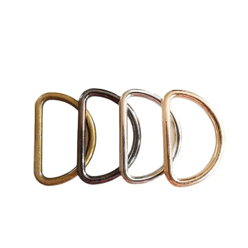 

10pcs Non Welded D Ring Metal Half Round Shaped Ring Pet Dog Collar Leash Rope Harness Backpack Clasp
