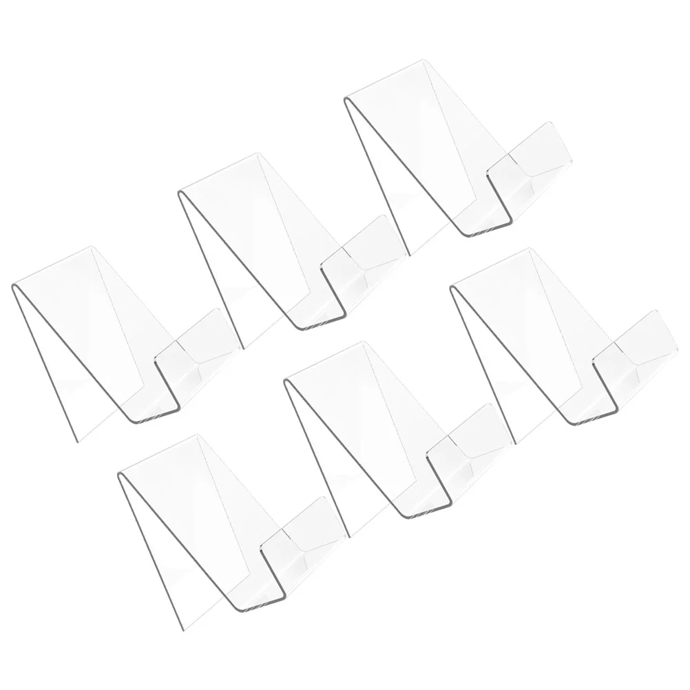 

6 Pcs Bookshelves Stand Stands for Display Card Acrylic Holder Support Greeting