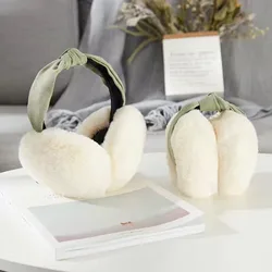 Soft Hair Hoop Earmuffs New Solid Color Ear Cover Folding Earflap Outdoor Cold Protection Ear-Muffs Warm Earmuffs Winter