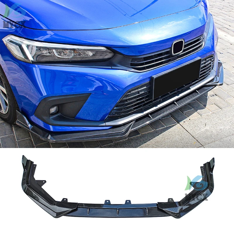 

Высококачественное матовое черное яркое карбоновое украшение для Honda Civic 11th 2022, отделка радиатора, накладка на фару