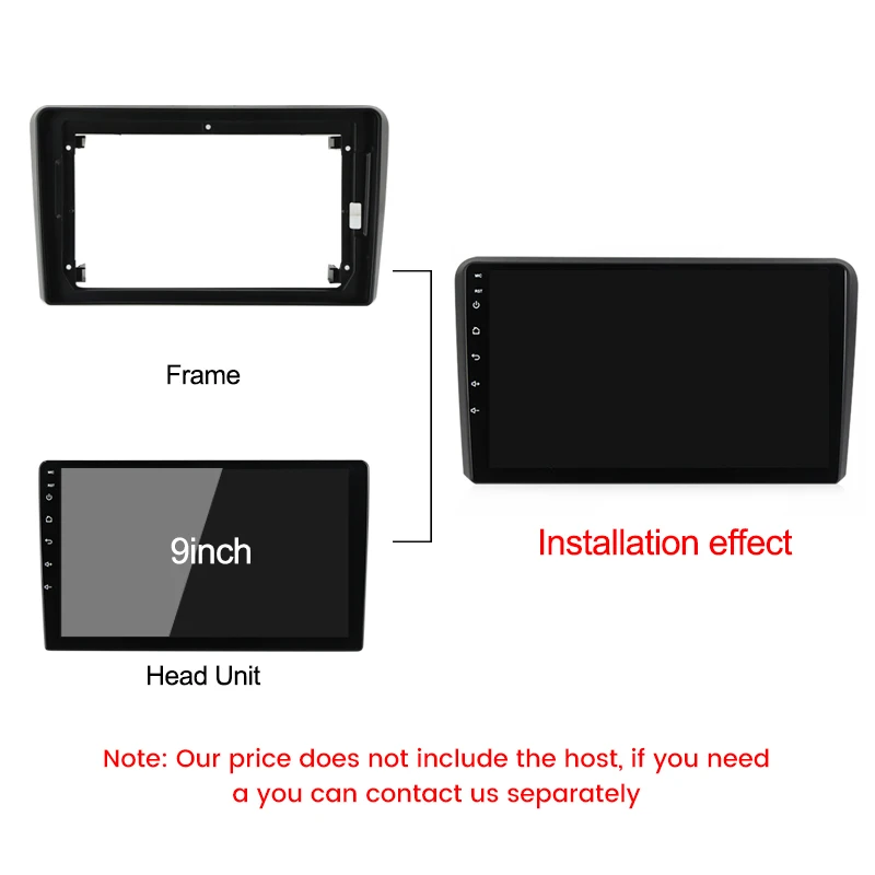 9inch Android Car Radio Fascia Adapter For Audi A3 2 8P 2003 - 2013 S3 2 2006 - 2012 RS3 1 2011 2012 Headunit Frame Harness Dash