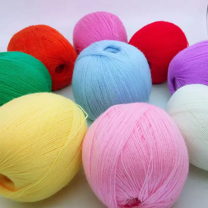 3 Pz/50G Filato Fai Da Te Vestiti Tessuti A Mano Sciarpa Filo Da Ricamo Acrilico Filato Di Massa Palla Di Lana Fine Uncinetto