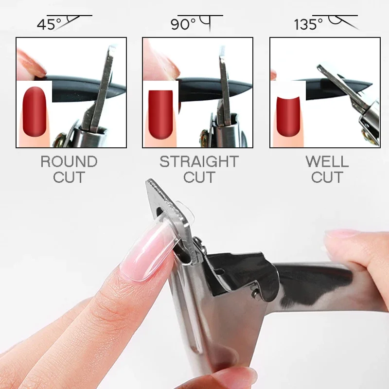 Fake Nail Cutter Professional Nail Clippers Straight Edge Acrylic Clipper Tips Manicure Cutter Guillotine Cut False Nails nail clipper,nail clippers,manicure nail clipper set,nail clipper set,nail clippers kit
