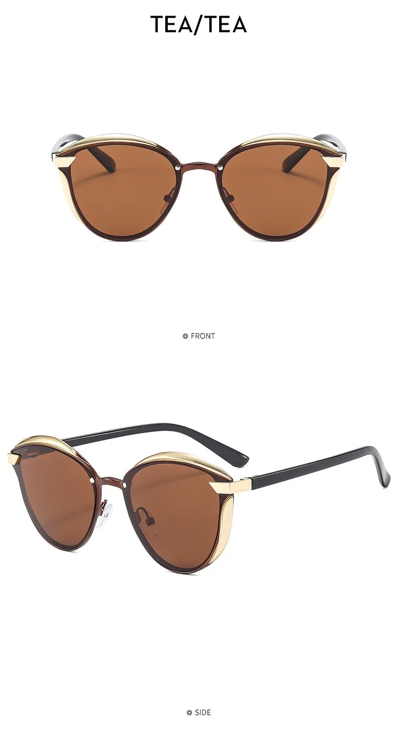 Neue Stil Polarisierte Sonnenbrille Für Frauen Cateye Runde Sonne Glas Damen Frau Brillen Zubehör UV Schutz – Detail 9