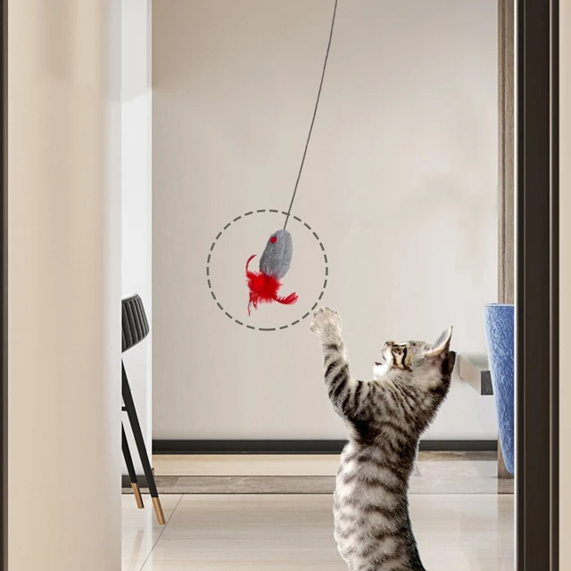 Interactive Door Hanging Cat Toy with Black Mouse Teaser - Entertain and Exercise Your Cat Toy for Indoor Cats Play Supplies Interactive Door Hanging Cat Toy with Black Mouse Teaser - Entertain and Exercise Your Cat Toy for Indoor Cats Play Supplies