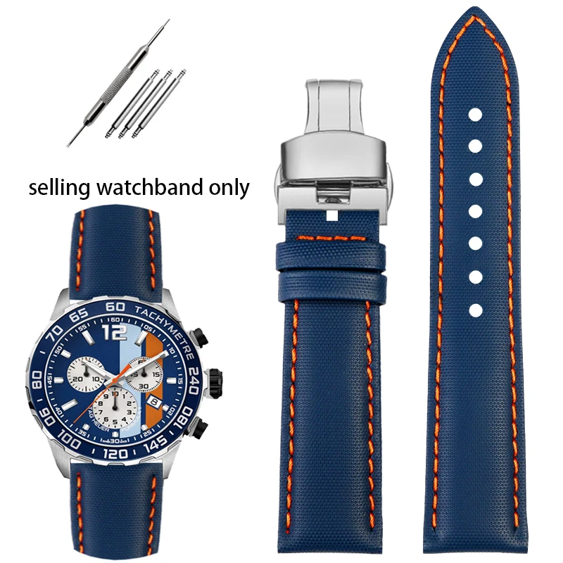 20mm 22mm 24mm Nylon Leather Watchband For TAG Heuer F1