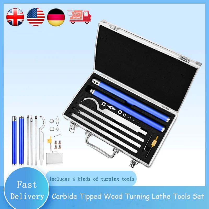 

Woodturning Tools Set, Woodworking Chisel, Carbide Inserts Cutter, Stainless Steel Bar, Aluminum Handle, Wood Turning for Lathe