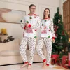 Xmas Family Pajamas Set Christmas Tree Print Casual Parent-child Matching Outfits  Baby Jumpsuit+Dog Clothes Xmas Sleepwear Look 2