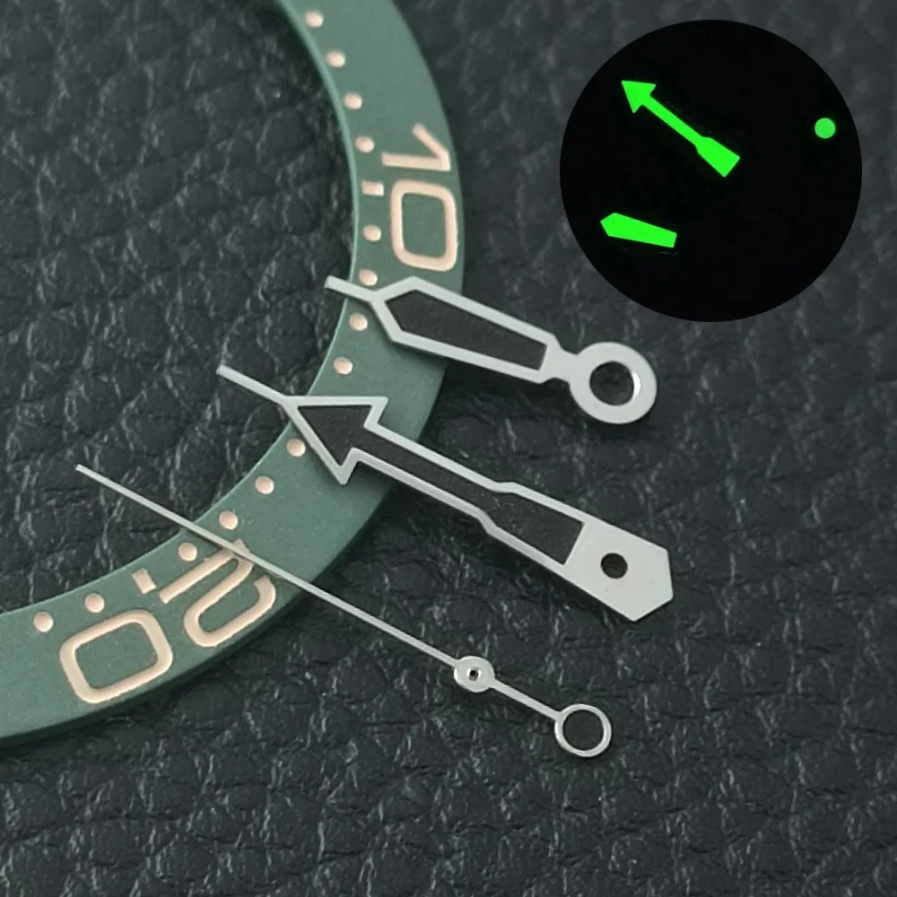 High-End 28.5MM Watch with Modified Green Illuminated Dial and Hands